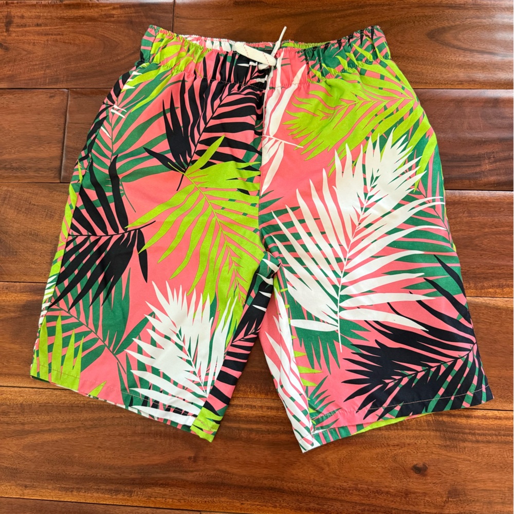 Tropical Leaf Print Shorts